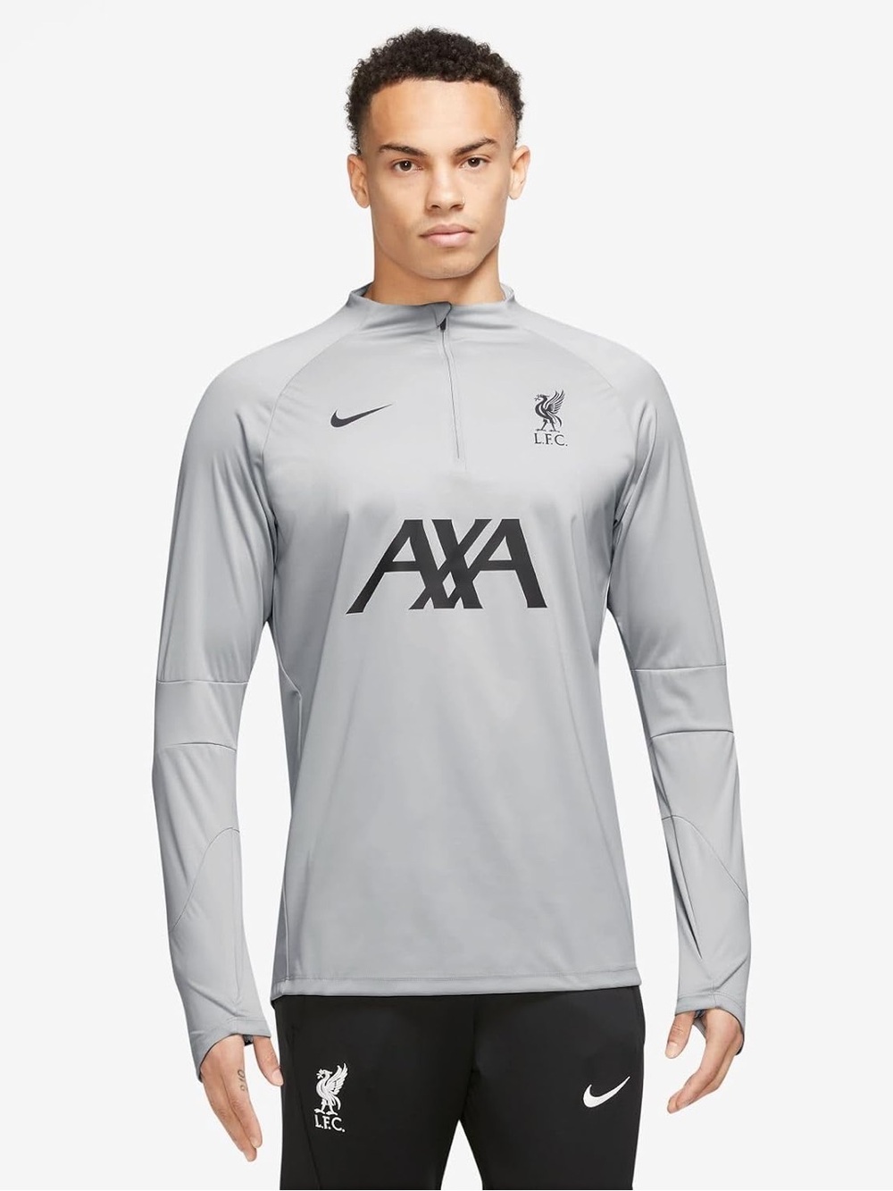 Nike Grey Liverpool FC AXA Long-Sleeve Training Top